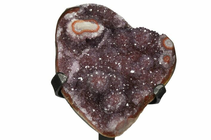 Amethyst Geode Section With Metal Stand - Uruguay #122029